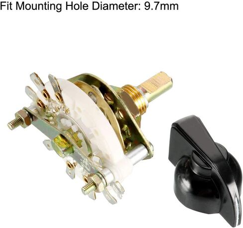 uxcell 1P8T 1 Pole 8 Position 1 Deck Band Channel Rotary Switch Selector with Knob in Saudi Arabia