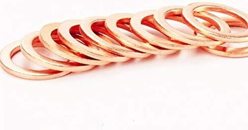 حلقة إغلاق نحاسية مسطحة من LUOQIUFA M13، القطر الداخلي 13 مم، القطر الخارجي 19 مم، السمك 1 مم، غسالة إغلاق مترية، 30 قطعة in Kuwait