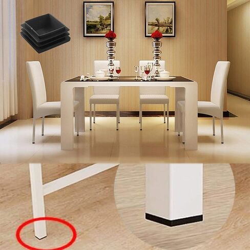 UoYu 80 × 80 مم مربع الأنابيب البلاستيكية الأسود نهاية كاب السياج بوست أنبوب غطاء أنبوب كرسي الانزلاق إدراج النهاية المكونات الثقيلة بوست النهاية كاب 6 قطع in Kuwait