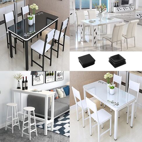 UoYu 80 × 80 مم مربع الأنابيب البلاستيكية الأسود نهاية كاب السياج بوست أنبوب غطاء أنبوب كرسي الانزلاق إدراج النهاية المكونات الثقيلة بوست النهاية كاب 6 قطع in Kuwait