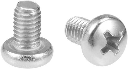 Uxcell M5x8mm آلة مسامير فيليبس الصليب عموم مسمار لولبي الرأس 304 الفولاذ المقاوم للصدأ السحابات البراغي 20 قطعة in Kuwait