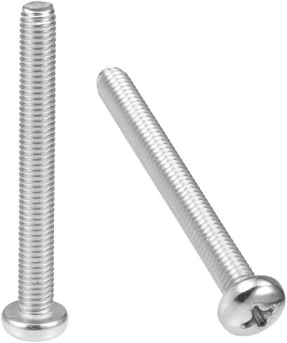 Uxcell M5x8mm آلة مسامير فيليبس الصليب عموم مسمار لولبي الرأس 304 الفولاذ المقاوم للصدأ السحابات البراغي 20 قطعة in Kuwait