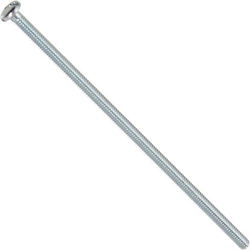 Small Parts Steel Steel Pan Head Machine Screw, Zinc Plated, Meets ASME B18.6.3, Slotted Drive, #8-32 Thread Size, 4-1/2" Length, Fully Threaded, Imported (Pack of 10) in Kuwait