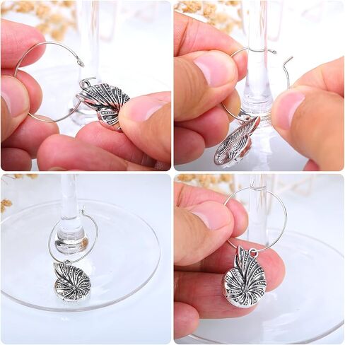 Gnollko 16pcs Wine Glass Charms,Wine Charms for Stem Glasses,Wine Glass Markers Tags,Wine Tasting Party Gifts Favors Decorations Supplies in Saudi Arabia