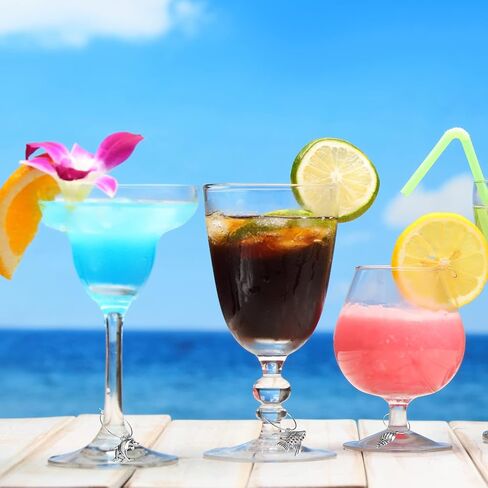Gnollko 16pcs Wine Glass Charms,Wine Charms for Stem Glasses,Wine Glass Markers Tags,Wine Tasting Party Gifts Favors Decorations Supplies in Saudi Arabia
