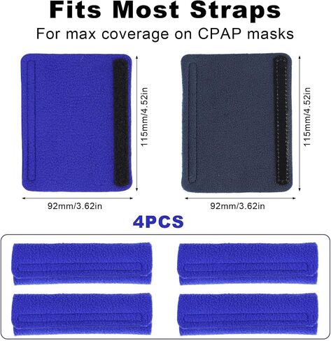 4pcs CPAP Strap Covers Soft CPAP Headgear Mask Strap Cushions for Reducing Indentation (Blue) in Saudi Arabia