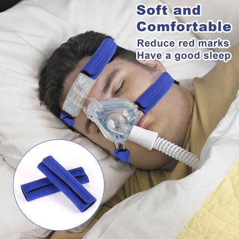 4pcs CPAP Strap Covers Soft CPAP Headgear Mask Strap Cushions for Reducing Indentation (Blue) in Saudi Arabia