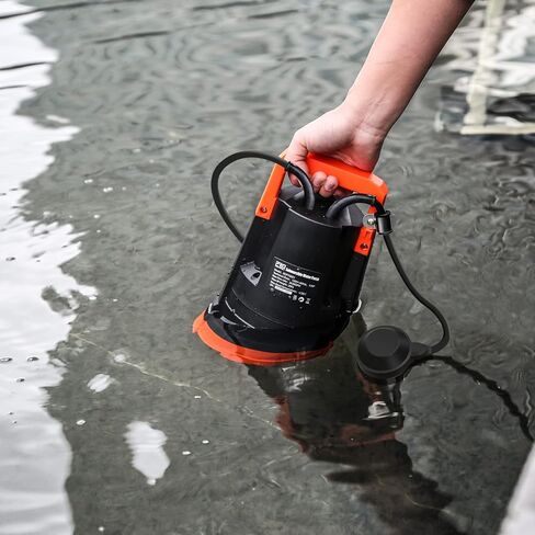 مضخة مياه نظيفة، Prostormer 1HP 3430GPH مضخة صرف منزلية غاطسة محمولة مع مفتاح تعويم تلقائي لحمام السباحة والبركة والقبو المغمور والطابق السفلي in Kuwait