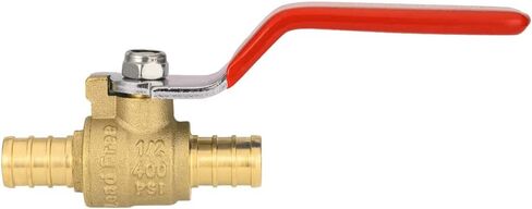 6 PCS1/2" PEX Ball Brass Valve, Barb Crimp Pex Connection, Full Port Water Stop Shut-off Valve, Red (Hot) and Blue (Cold) Levels, (6) in Saudi Arabia