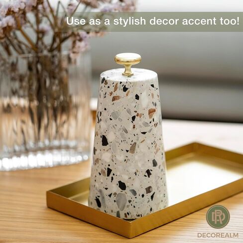 Marble Decorative Door Stop, Cute Door Stopper with Cast Iron Handle, Heavy Weighted Door Stop for Your Indoor or Outdoor Door, Heavy Door Stopper Weight/Rock for Country Home Decor (2 Knobs, 6lbs) in Saudi Arabia