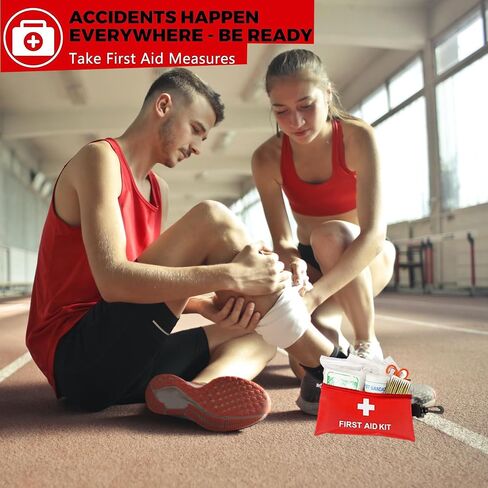 Small First Aid Kit -88 Piece First Aid Kit, Small Travel First Aid Kit Treat and Protect Most Injuries,Mini First Aid Kit Ready for Emergency at Home, Outdoors, Car, Camping, Workplace, Hiking. in Saudi Arabia