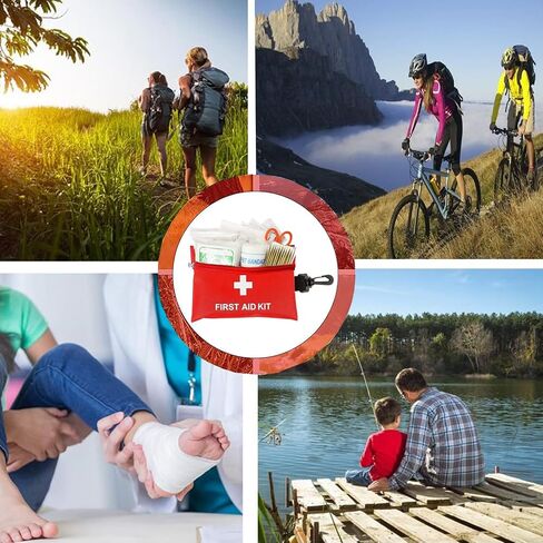 Small First Aid Kit -88 Piece First Aid Kit, Small Travel First Aid Kit Treat and Protect Most Injuries,Mini First Aid Kit Ready for Emergency at Home, Outdoors, Car, Camping, Workplace, Hiking. in Saudi Arabia