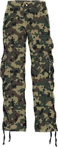 Womens 10" Hiking Cargo Shorts Cotton Casual Military Army Combat Outdoor Sports Work Shorts with 7 Pockets in Kuwait