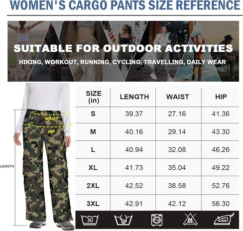 Womens 10" Hiking Cargo Shorts Cotton Casual Military Army Combat Outdoor Sports Work Shorts with 7 Pockets in Kuwait