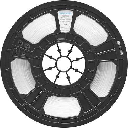 خيوط الطابعة ثلاثية الأبعاد Dremel DigiLab PETG-TRA-01، قطر 1.75 مم، وزن البكرة 0.75 كجم، لون شفاف، مزود بتقنية RFID، تركيبة جديدة و50 بالمائة أكثر لكل بكرة in Kuwait