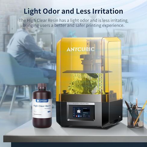 راتنج طابعة ثلاثي الأبعاد عالي الوضوح من ANYCUBIC، مقاوم للأصفرار وشفاف للغاية، قوي ومرن، راتنج طباعة ثلاثي الأبعاد منخفض الرائحة، متوافق على نطاق واسع مع جميع طابعات LCD/DLP الراتنج ثلاثية الأبعاد (عالي الوضوح، 1 كجم) in Kuwait