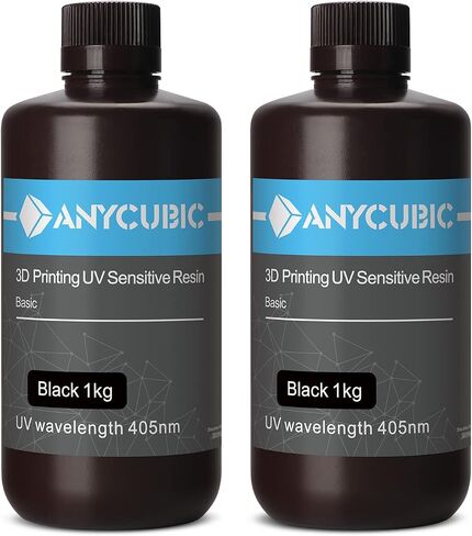 راتنج طابعة ثلاثي الأبعاد عالي الوضوح من ANYCUBIC، مقاوم للأصفرار وشفاف للغاية، قوي ومرن، راتنج طباعة ثلاثي الأبعاد منخفض الرائحة، متوافق على نطاق واسع مع جميع طابعات LCD/DLP الراتنج ثلاثية الأبعاد (عالي الوضوح، 1 كجم) in Kuwait