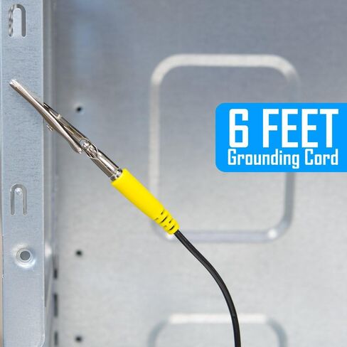 كينج وين سوار معصم مضاد للكهرباء الساكنة، سوار معصم اي اس دي قابل للتعديل يناسب معصمك بشكل مريح. سوار ارضي لحماية جهاز الكمبيوتر او الالكترونيات من الكهرباء الساكنة in Kuwait