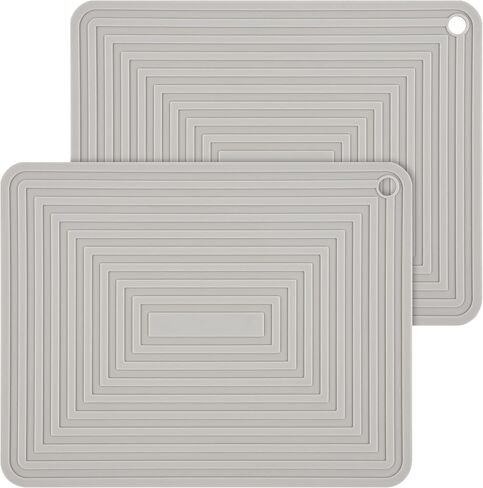 Silicone Trivets for Hot Pots and Pans-Trivets for Hot Dishes-Heat Resistant Mat for Countertops, Kitchen Small Dish Drying Mat, Silicone Pot Holders-Hot Pads for Kitchen Set 2 Black in Kuwait