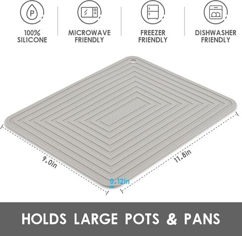 Silicone Trivets for Hot Pots and Pans-Trivets for Hot Dishes-Heat Resistant Mat for Countertops, Kitchen Small Dish Drying Mat, Silicone Pot Holders-Hot Pads for Kitchen Set 2 Black in Kuwait