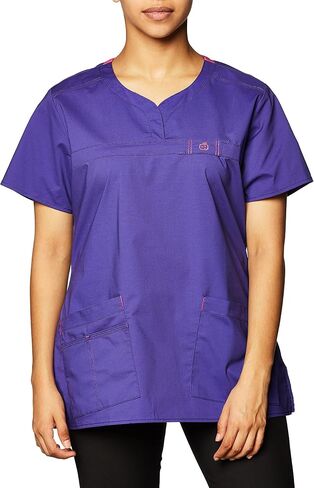 WonderWink Women's Patience Curved Notch Neck Top in Saudi Arabia