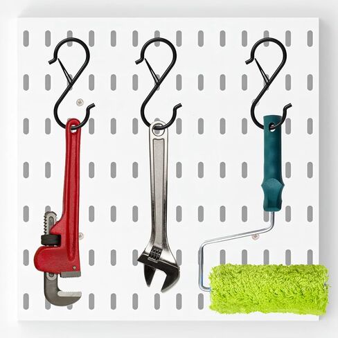 10 عبوات من خطافات OlibaDu® S للتعليق، وخطافات S مقاس 3.5 بوصة مع مشبك أمان، وخطافات S شديدة التحمل لتعليق أدوات المطبخ، وخطافات النباتات وأدوات المرآب (أسود). in Kuwait