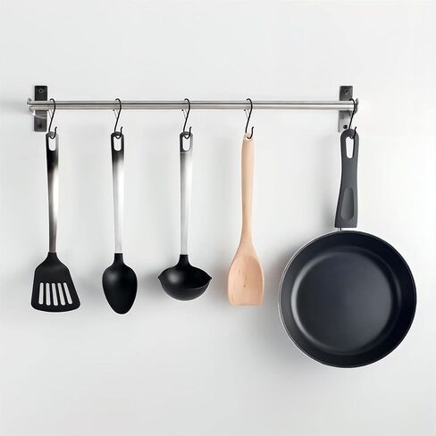 10 عبوات من خطافات OlibaDu® S للتعليق، وخطافات S مقاس 3.5 بوصة مع مشبك أمان، وخطافات S شديدة التحمل لتعليق أدوات المطبخ، وخطافات النباتات وأدوات المرآب (أسود). in Kuwait