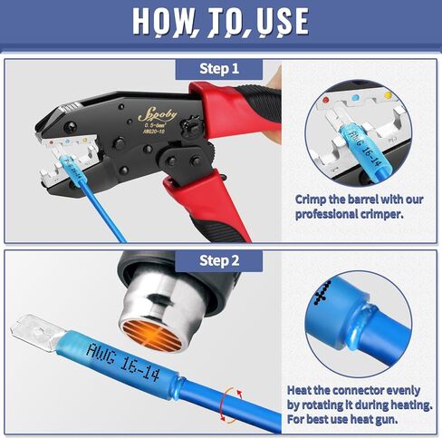 مجموعة موصلات 780 قطعة من Sopoby - مجموعة موصلات أسلاك مجرفة للذكور والإناث - موصلات طرفية كهربائية سريعة الفصل للمركبات المائية والإلكترونيات وموصلات تجعيد السيارات in Kuwait