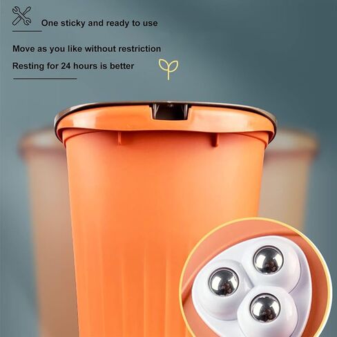 8Pcs Mini Caster Self Adhesive Wheels 360 Degree Rotation Sticky Pulley Swivel No Drilling Stainless Steel Paste Universal Wheel for Small Appliances,Trash Can, Storage Bins (White) in Kuwait