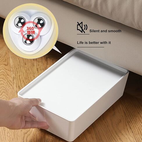 8Pcs Mini Caster Self Adhesive Wheels 360 Degree Rotation Sticky Pulley Swivel No Drilling Stainless Steel Paste Universal Wheel for Small Appliances,Trash Can, Storage Bins (White) in Kuwait