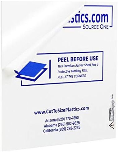 SOURCEONE.ORG Premium 1/4 Clear Acrylic PlexiGlass Sheet in Saudi Arabia