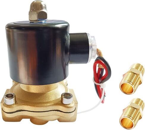 Qolekog 1/2 "NPT النحاس صمام الملف اللولبي الكهربائي 12 فولت عادة قريبة من وقود المياه الهواء مع 1/2" MNPT عرافة تركيب النحاس in Kuwait