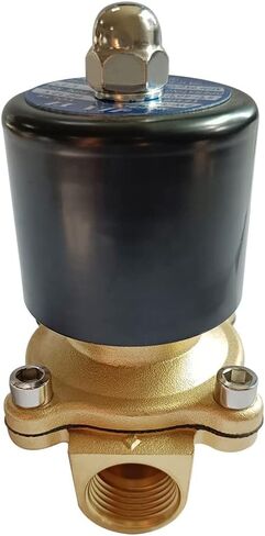 Qolekog 1/2 "NPT النحاس صمام الملف اللولبي الكهربائي 12 فولت عادة قريبة من وقود المياه الهواء مع 1/2" MNPT عرافة تركيب النحاس in Kuwait