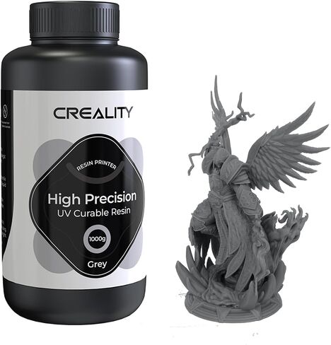 Creality 3D Printer Resin for Halot-Mage, 1kg(2.2lbs) 8K High Precision Resin for 8K LCD 3D Printing, 405nm UV-Curing Resin, Quick Curing, Low Shrinkage, Excellent Fluidity (Grey) in Kuwait