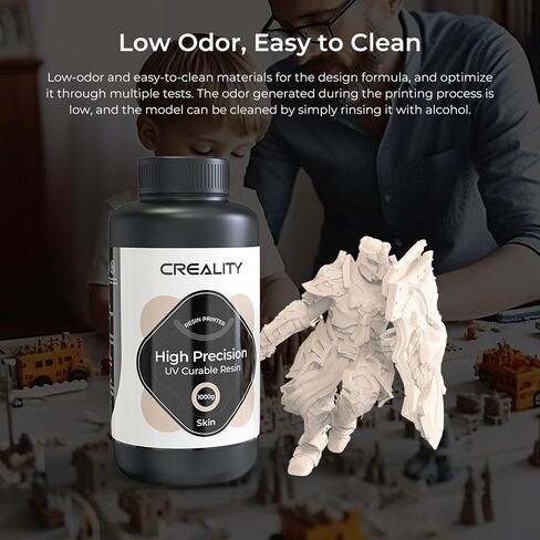 Creality 3D Printer Resin for Halot-Mage, 1kg(2.2lbs) 8K High Precision Resin for 8K LCD 3D Printing, 405nm UV-Curing Resin, Quick Curing, Low Shrinkage, Excellent Fluidity (Grey) in Kuwait