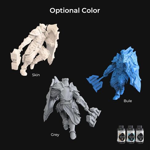Creality 3D Printer Resin for Halot-Mage, 1kg(2.2lbs) 8K High Precision Resin for 8K LCD 3D Printing, 405nm UV-Curing Resin, Quick Curing, Low Shrinkage, Excellent Fluidity (Grey) in Kuwait