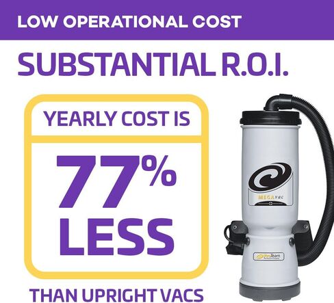 ProTeam MegaVac 10 Quart Backpack Vacuum w/Blower, Felt and Muti-Hard Surface & Blower Tool Kit, Gray in Kuwait