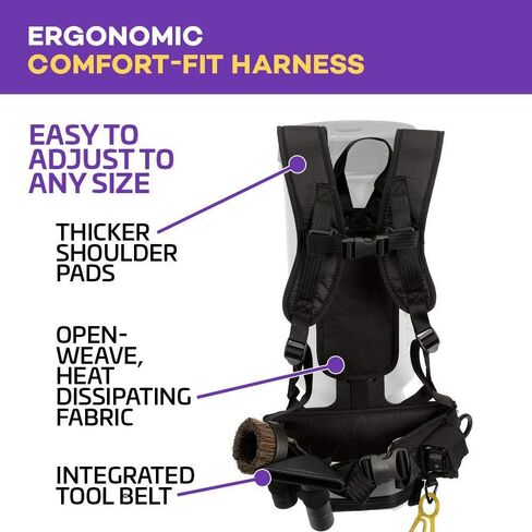 ProTeam MegaVac 10 Quart Backpack Vacuum w/Blower, Felt and Muti-Hard Surface & Blower Tool Kit, Gray in Kuwait