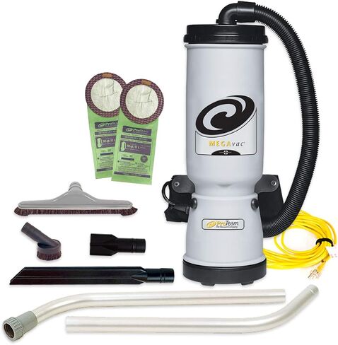 ProTeam MegaVac 10 Quart Backpack Vacuum w/Blower, Felt and Muti-Hard Surface & Blower Tool Kit, Gray in Kuwait