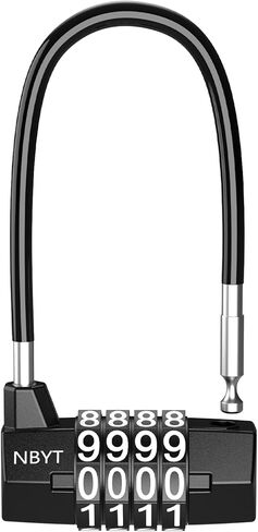 قفل متعدد الاربع ارقام من اوليبيتر، قفل بوابة طويل مقاوم للماء 3.5 انش، قفل مقبض باب الخزانة قابل لاعادة الضبط، قفل للامتعة لخزانة صالة الالعاب الرياضية والمدرسة والخزانة الرياضية وصندوق الادوات in Kuwait