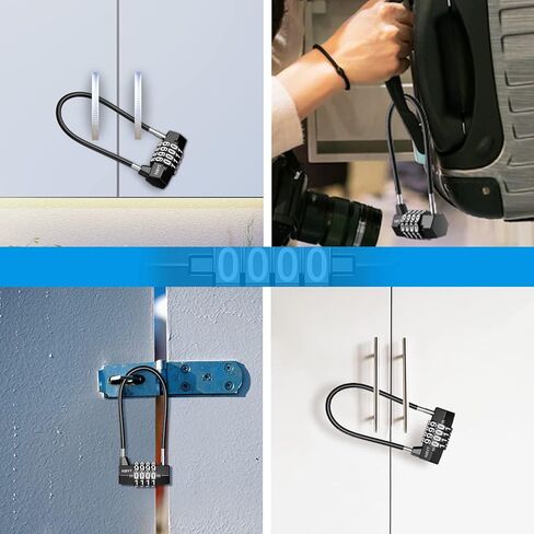 قفل متعدد الاربع ارقام من اوليبيتر، قفل بوابة طويل مقاوم للماء 3.5 انش، قفل مقبض باب الخزانة قابل لاعادة الضبط، قفل للامتعة لخزانة صالة الالعاب الرياضية والمدرسة والخزانة الرياضية وصندوق الادوات in Kuwait