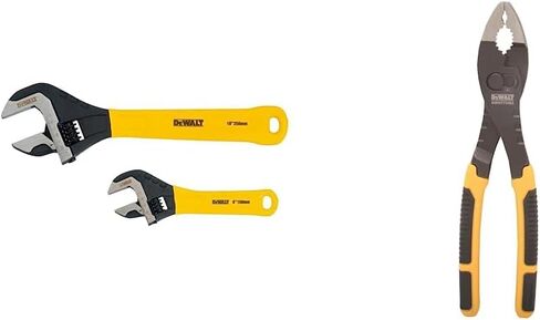 Dewalt DWHT75497 2 Pc. Dip Grip Adjustable Wrench, Yellow in Saudi Arabia