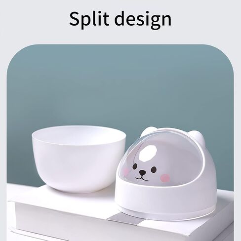 Cute Bear Shape Trash Can Wastebasket Large Capacity Cartoon Desktop Trash Can with Lid Garbage Container Bin with for Home Office Bathroom Kitchen Dorm Kids Room in Saudi Arabia