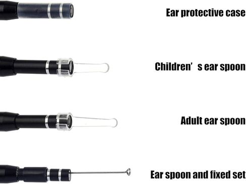 كاميرا منظار الأذن 3 في 1 USB، كاميرا أذن مرئية صغيرة جديدة مطورة بقطر 5.5 مم، منظار أذن عالي الدقة مع أداة تنظيف شمع الأذن و6 مصابيح LED قابلة للتعديل لأجهزة OTG Android وWindows وMac. in Kuwait