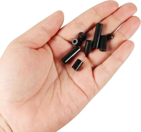 PATIKIL Round Spacer Washer Set, 100 Pack Nylon 2,5,8,10,12mm Length for M3 Screws Block 3D Printer TV Wall Mounting Electrical Outlet, Black in Saudi Arabia
