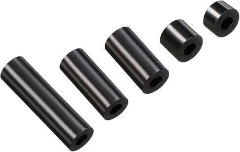 PATIKIL Round Spacer Washer Set, 100 Pack Nylon 2,5,8,10,12mm Length for M3 Screws Block 3D Printer TV Wall Mounting Electrical Outlet, Black in Saudi Arabia