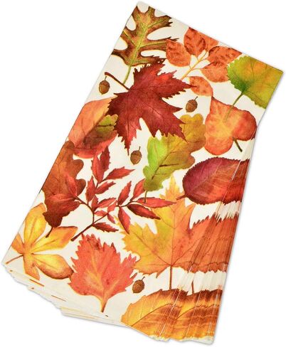 100 Fall Guest Napkins for Bathroom 3 Ply Disposable Hand Paper Towels for Autumn Thanksgiving Decorative Towel Leaf Decor Maple Leaves Dinner Fingertip Napkin Powder Room Decorating in Kuwait