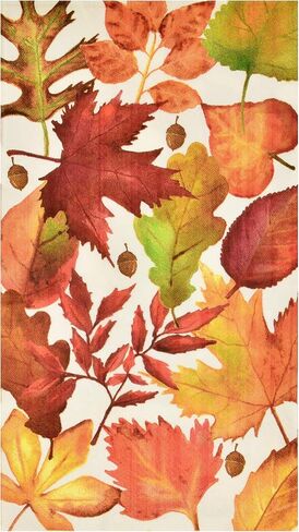 100 Fall Guest Napkins for Bathroom 3 Ply Disposable Hand Paper Towels for Autumn Thanksgiving Decorative Towel Leaf Decor Maple Leaves Dinner Fingertip Napkin Powder Room Decorating in Kuwait
