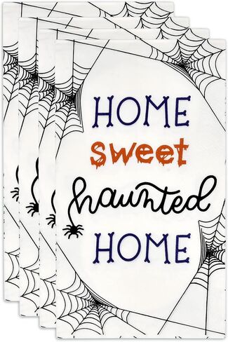 100 Halloween Guest Napkins for Bathroom Disposable Paper Towels 3 Ply Hand Towel Black Orange Purple Buffet Dinner Decorative Bath Home Party Napkin in Kuwait