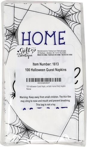 100 Halloween Guest Napkins for Bathroom Disposable Paper Towels 3 Ply Hand Towel Black Orange Purple Buffet Dinner Decorative Bath Home Party Napkin in Kuwait